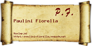 Paulini Fiorella névjegykártya